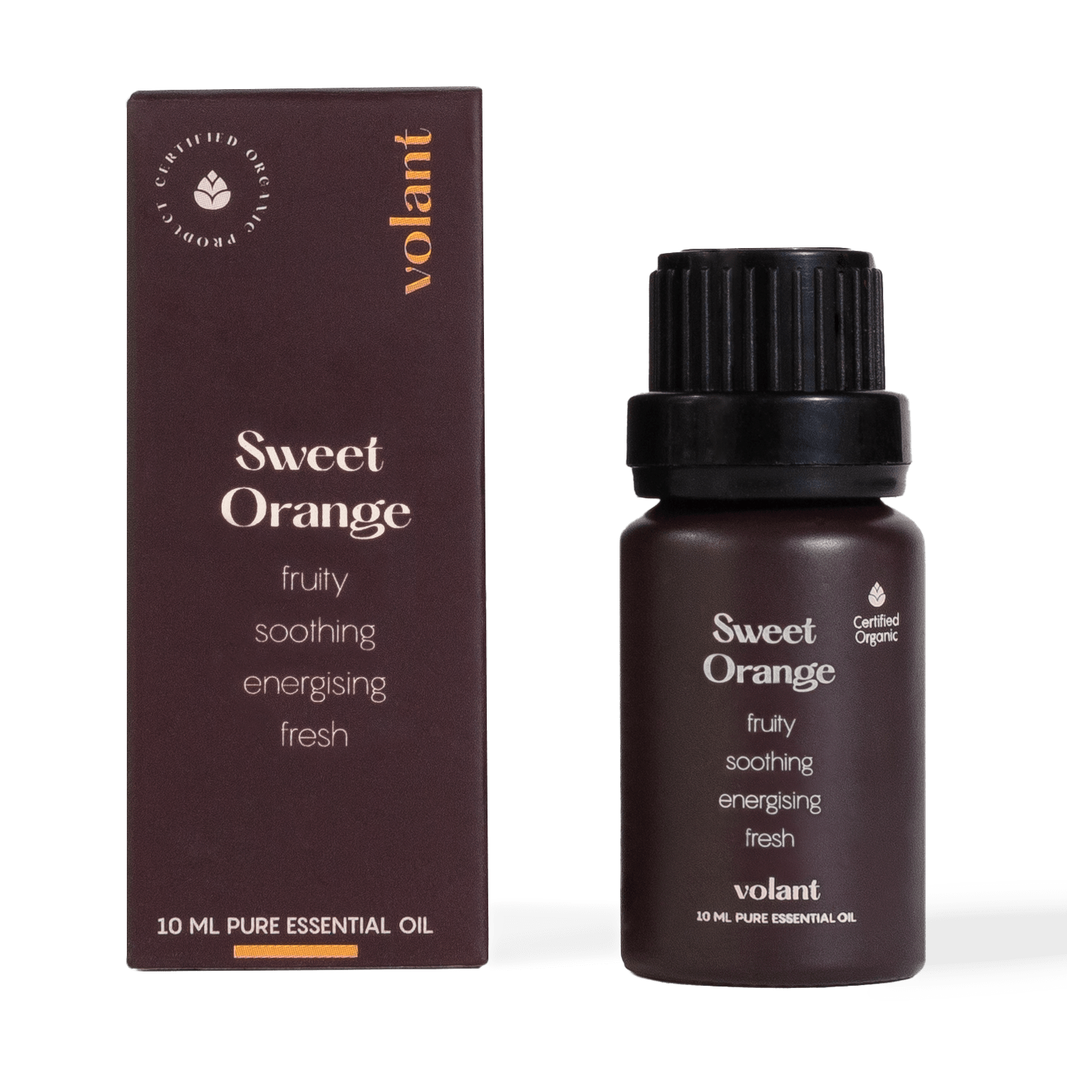 Pure Organic Sweet Orange Essential Oil for Aromatherapy, Stress Relief & DIY Skincare - 100% Natural Cold Pressed Oil for Diffusers, Massage & Home Fragrance