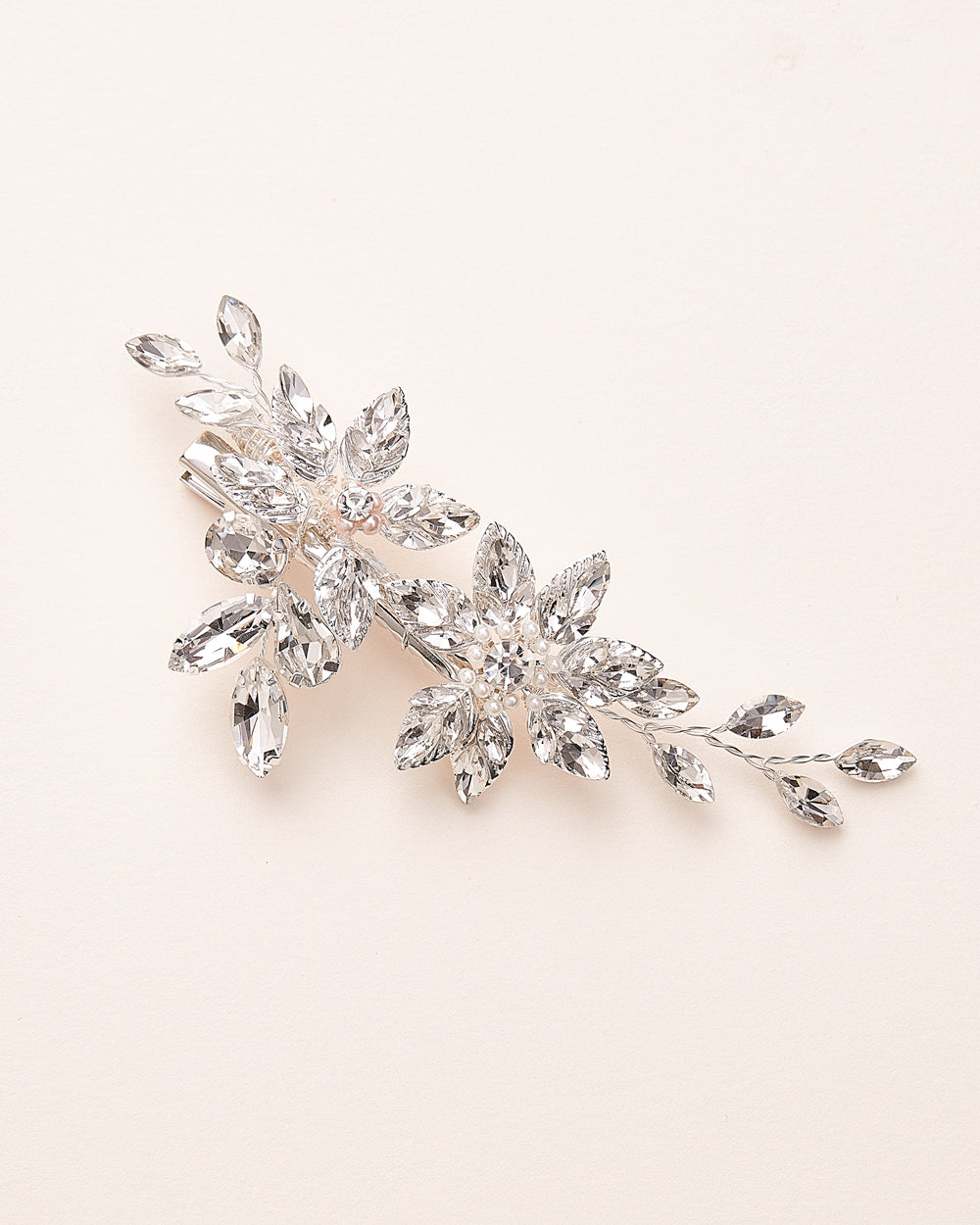 Bria Pearl & Crystal Hair Clip - Elegant Bridal Hair Accessories for Weddings, Parties & Special Occasions