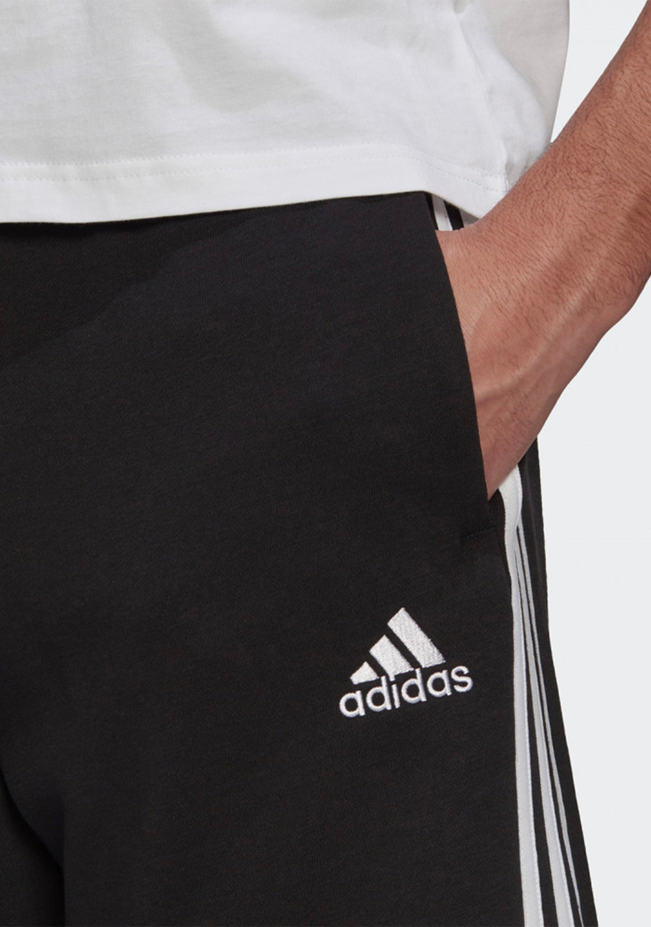 Adidas Men's Essentials French Terry 3-Stripes Athletic Shorts - Gym, Running, Casual Wear & Lounge Comfort