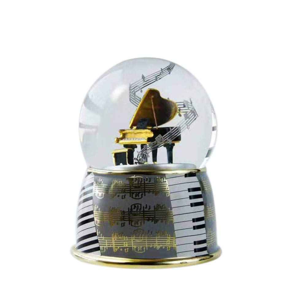 Remote Control Music Box - Crystal Ball with Rotating Snowflakes & Piano Melody | Perfect for Christmas Gifts, Home Decor, and Romantic Surprises