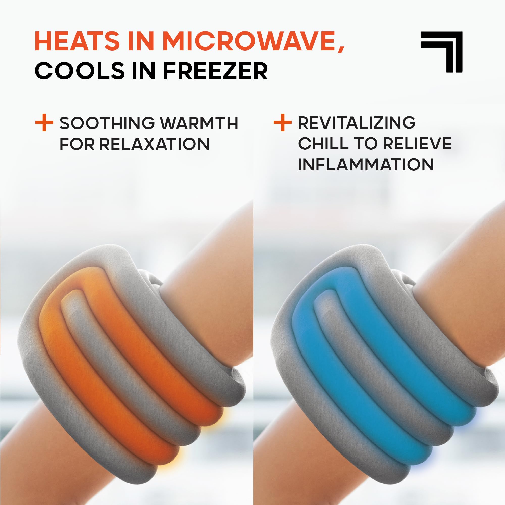 Sharper Image Compression Wrap with Hot & Cold Therapy Gel Pack - Adjustable Straps for Elbows, Knees, Back & Stomach - Post-Workout Recovery & Pain Relief for Athletes & Active Lifestyles