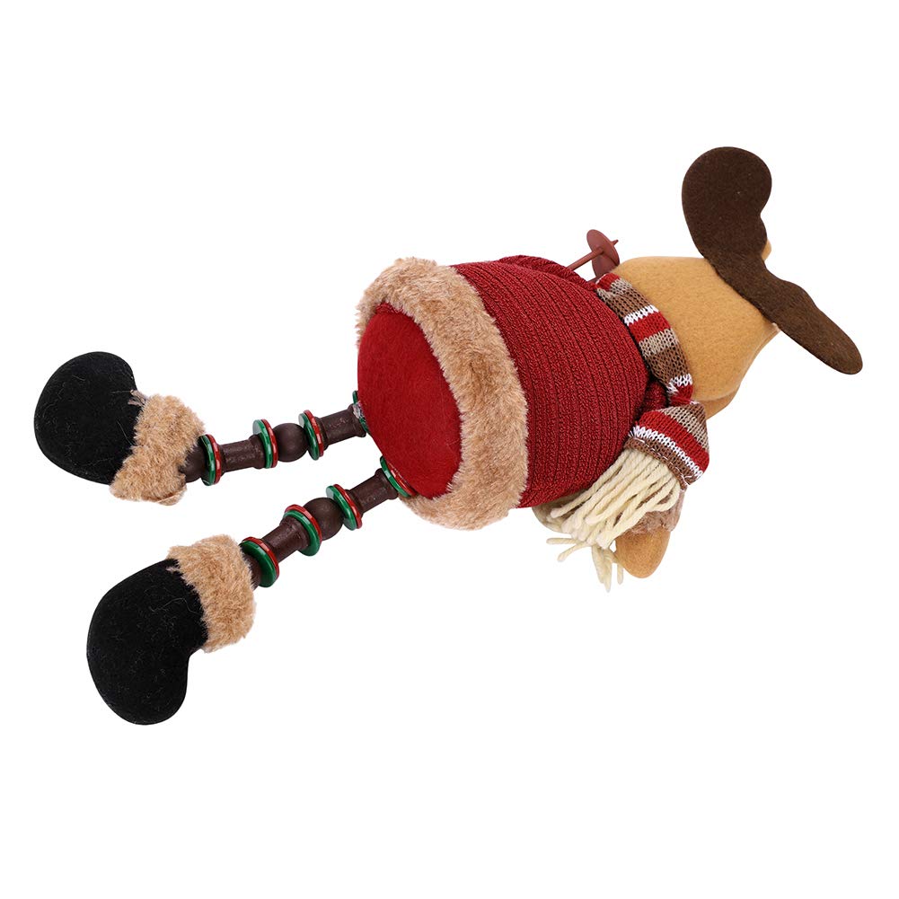 iBluelover Christmas Sitting Doll Figurine - 12.5 Inch Snowman Santa Reindeer Decor for Fireplace, Window, Table, Outdoor Yard | Xmas Tree Ornaments & Holiday Home Decorations - Perfect for Christmas Party, Gift Exchange & Festive Seasonal Display