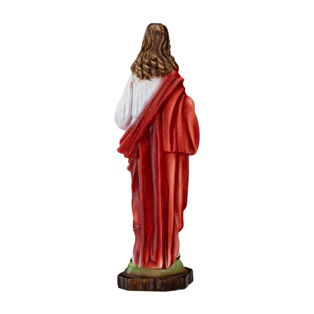 Handmade Sacred Heart of Jesus Statue - 6 Inch Religious Figurine for Home Altar, Catholic Decor & Gift Giving