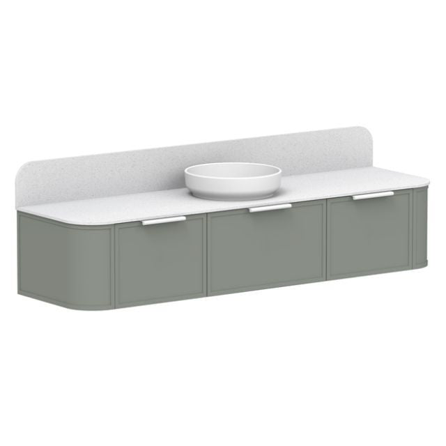 ADP Flo Wall Mounted Bathroom Vanity - Modern Floating Vanity with Sink for Small Space Bathroom Remodel
