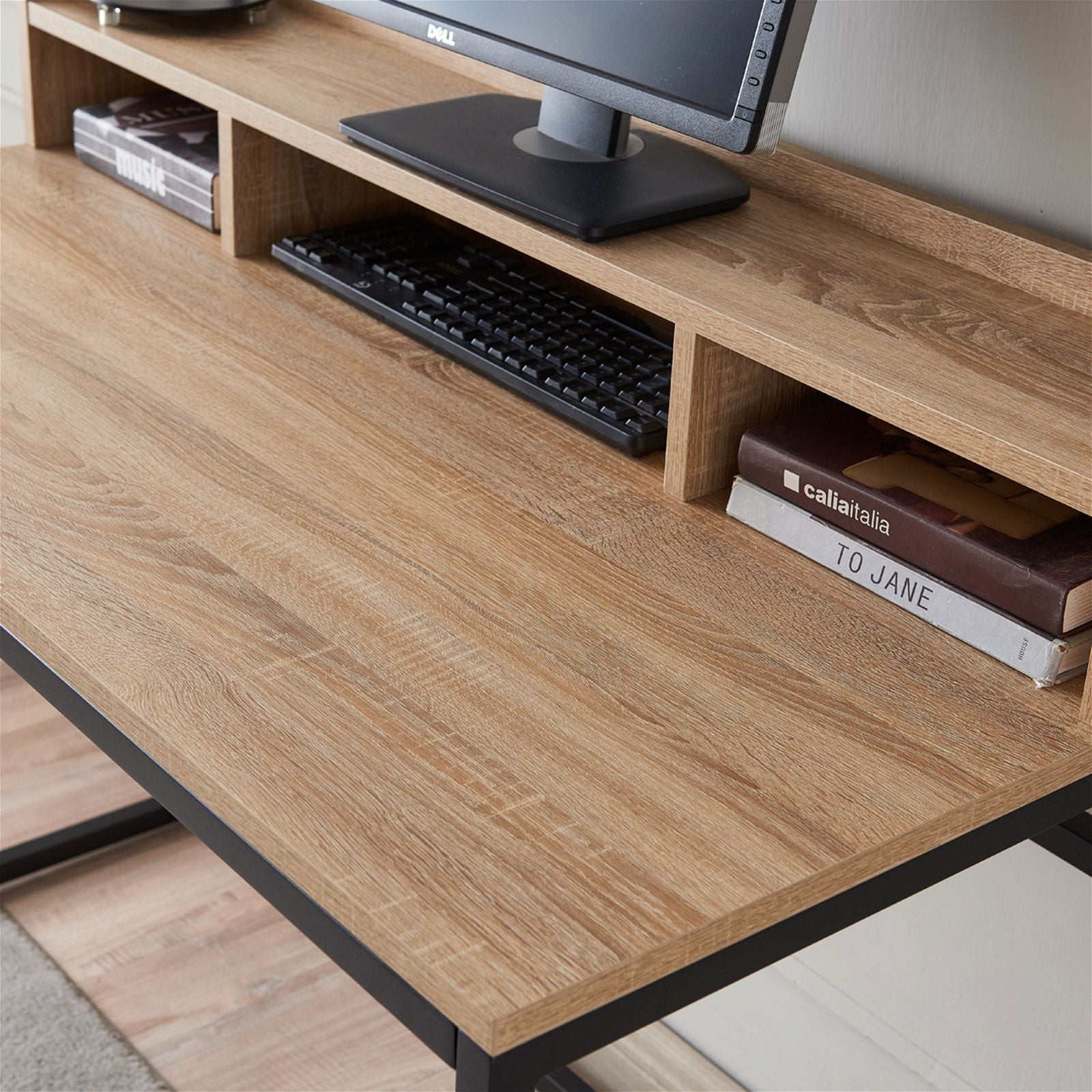 Woodstock Sally Office Desk 1200 - Light Oak Finish, Modern Home Office Furniture for Small Spaces | Perfect for Remote Work & Study