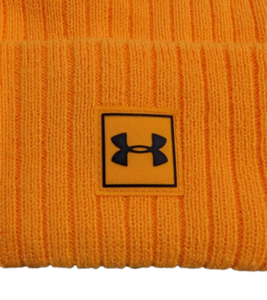 Under Armour Bonnet Truckstop 2.0 Men's Beanie Hat - Afterglow/Black, One Size - Winter Warm Skull Cap for Running, Hiking & Outdoor Activities