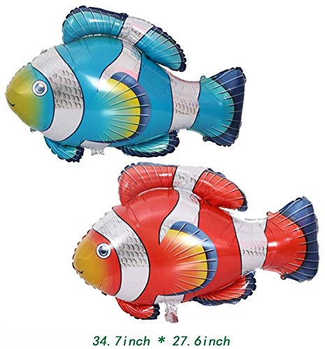 Tropical Fish Foil Balloons 2-Pack for Beach Parties & Baby Showers
