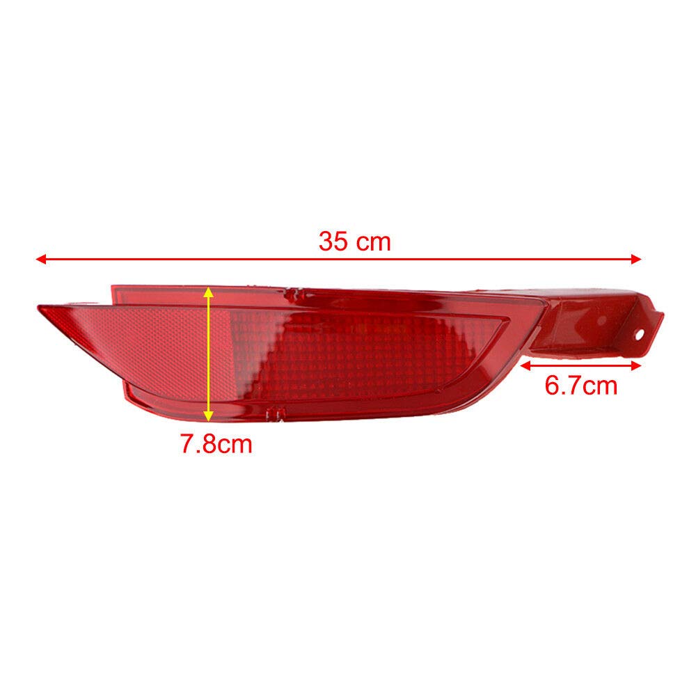 Ford Fiesta Mk7 VII (2009-2014) Left & Right Rear Bumper Reflector Lights - Fog Lamp Replacement Parts for Improved Night Visibility & Safety Driving