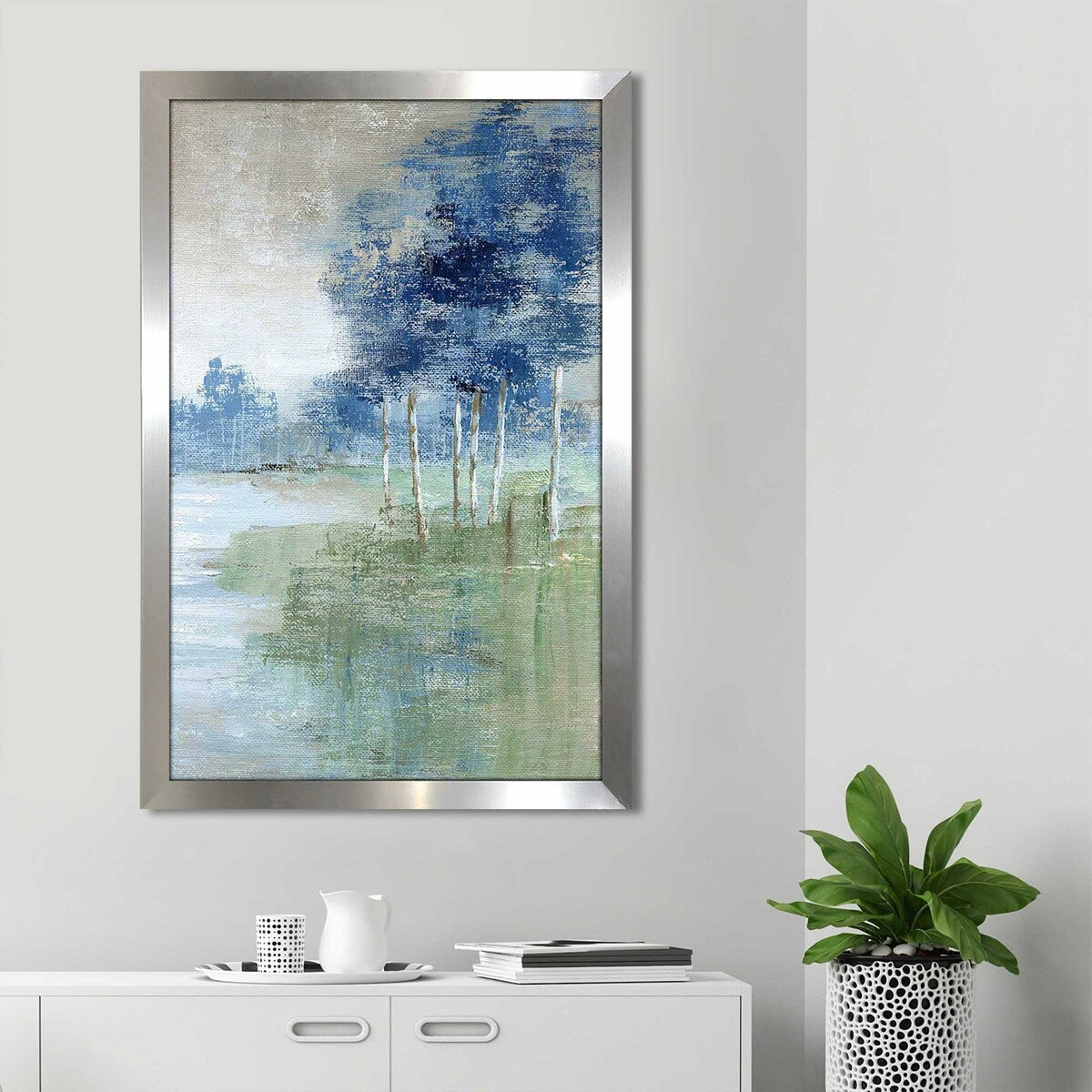 Birch River I Vertical Acrylic Print by Nan - Stunning Nature Wall Art for Home & Office Decor