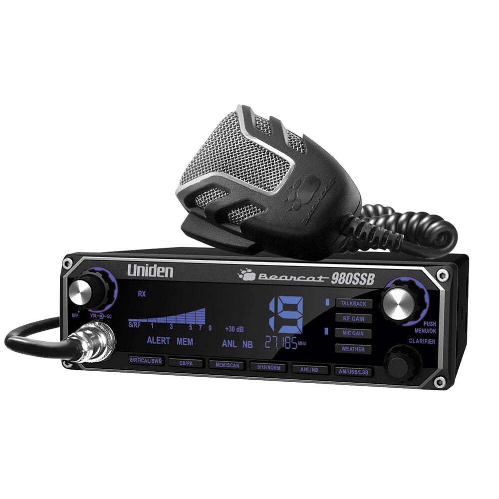 Uniden Bearcat 980 40-Channel SSB CB Radio with 7-Color LCD Display - Long Range Trucker Communication for Road Trips & Emergency Situations