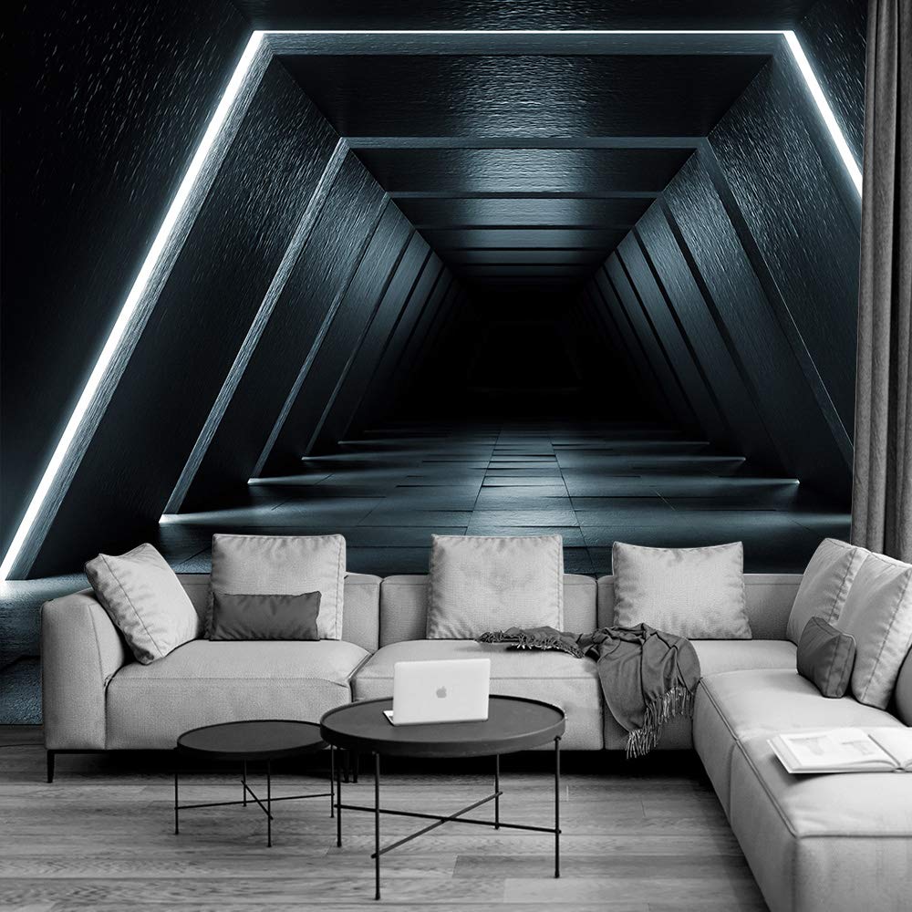 Modern Steel Feature Removable Wallpaper - Peel and Stick Wall Mural for Bedroom (66x96 inches) | Easy DIY Home Decor, Accent Wall, Living Room & Nursery Decoration