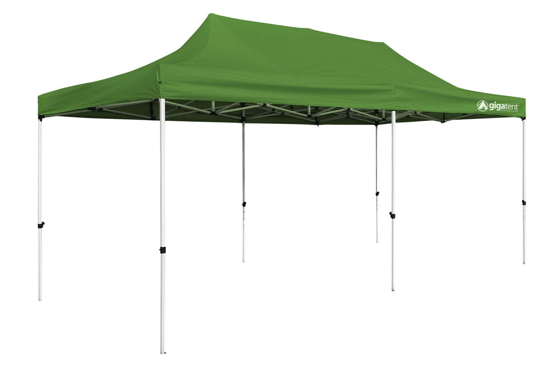 GigaTent 20x10 FT Heavy Duty Pop Up Canopy Tent - Powder Coated Steel Frame, 130
