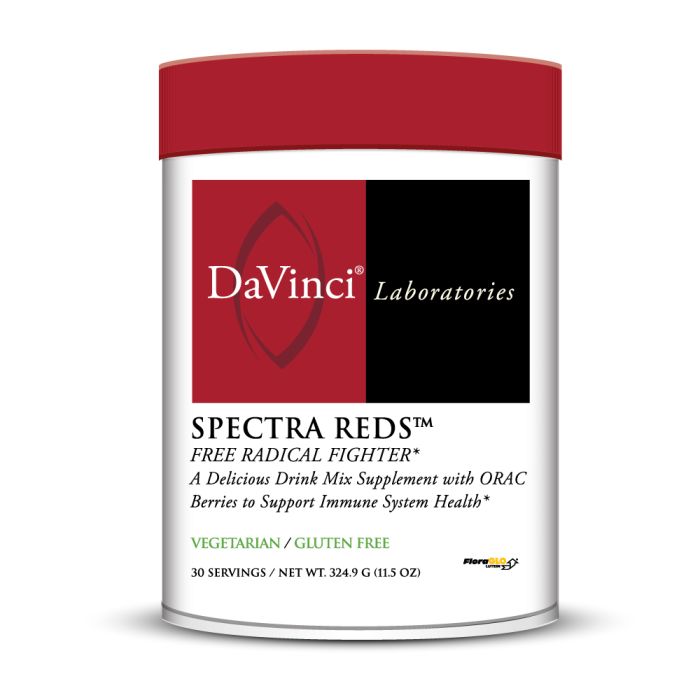 Davinci Labs Spectra Reds - 30 Capsules | Antioxidant & Cellular Support Supplement for Energy & Vitality | Ideal for Active Lifestyles & Wellness Routines