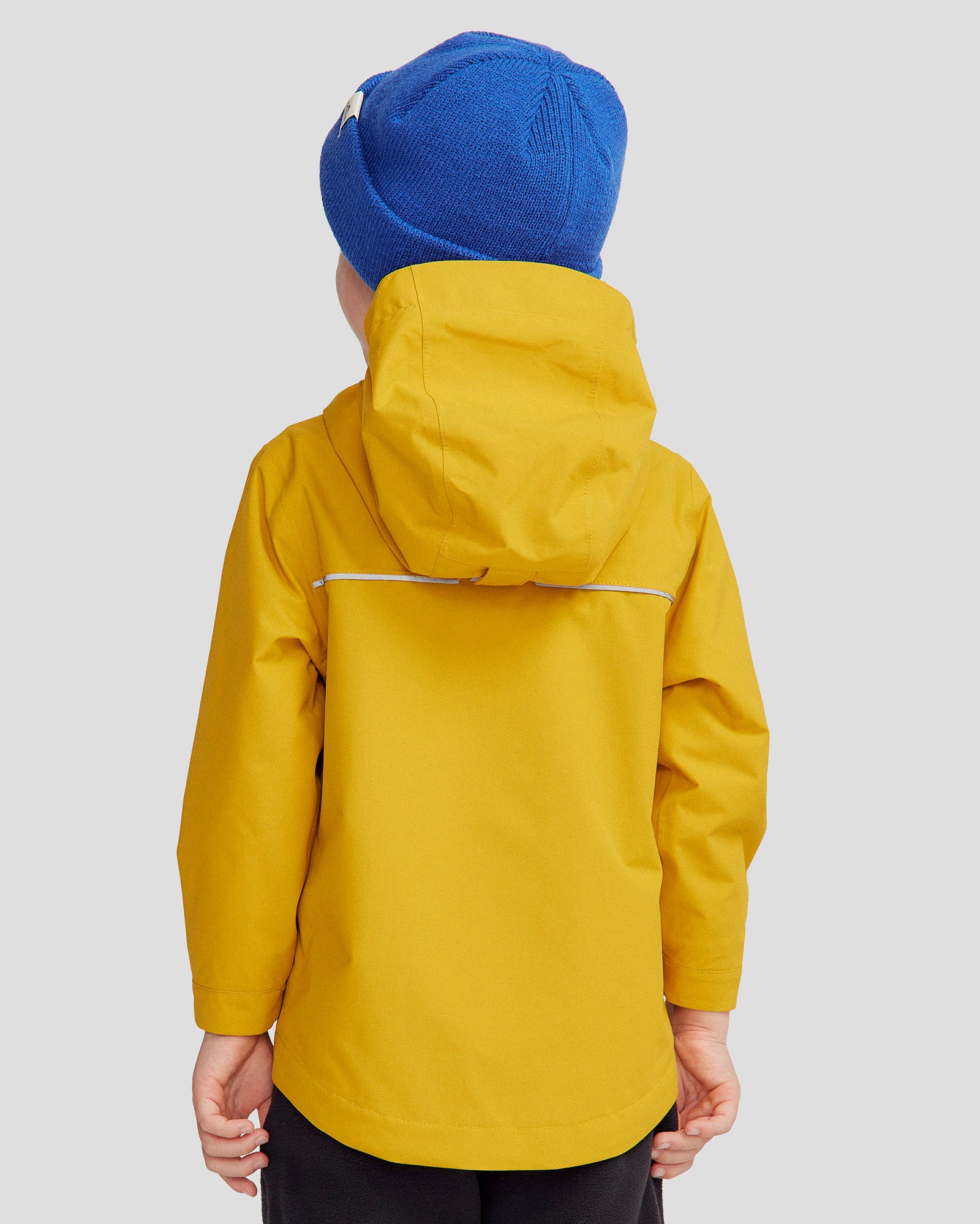 Andulo 2-Layer Waterproof Rain Jacket for Kids - Golden Yellow | Outdoor Play, School & Rainy Day Protection