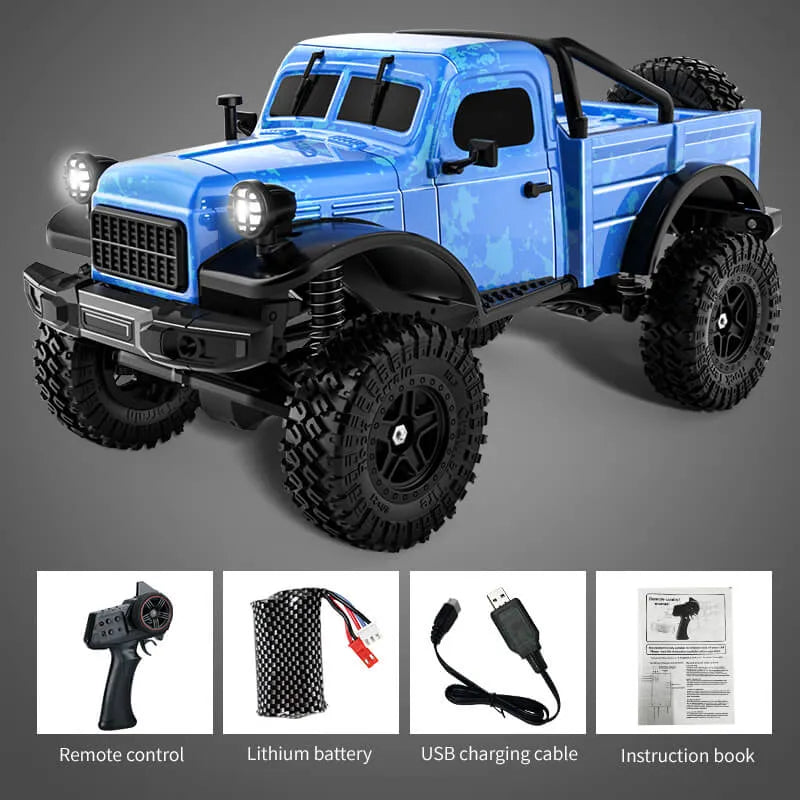 JJRC C8813 4WD 2.4GHz Remote Control Rock Crawler Truck - Off-Road RC Car with Climbing Ability for Kids & Adults | Perfect for Backyard Adventures, Trail Crawling & Off-Road Racing