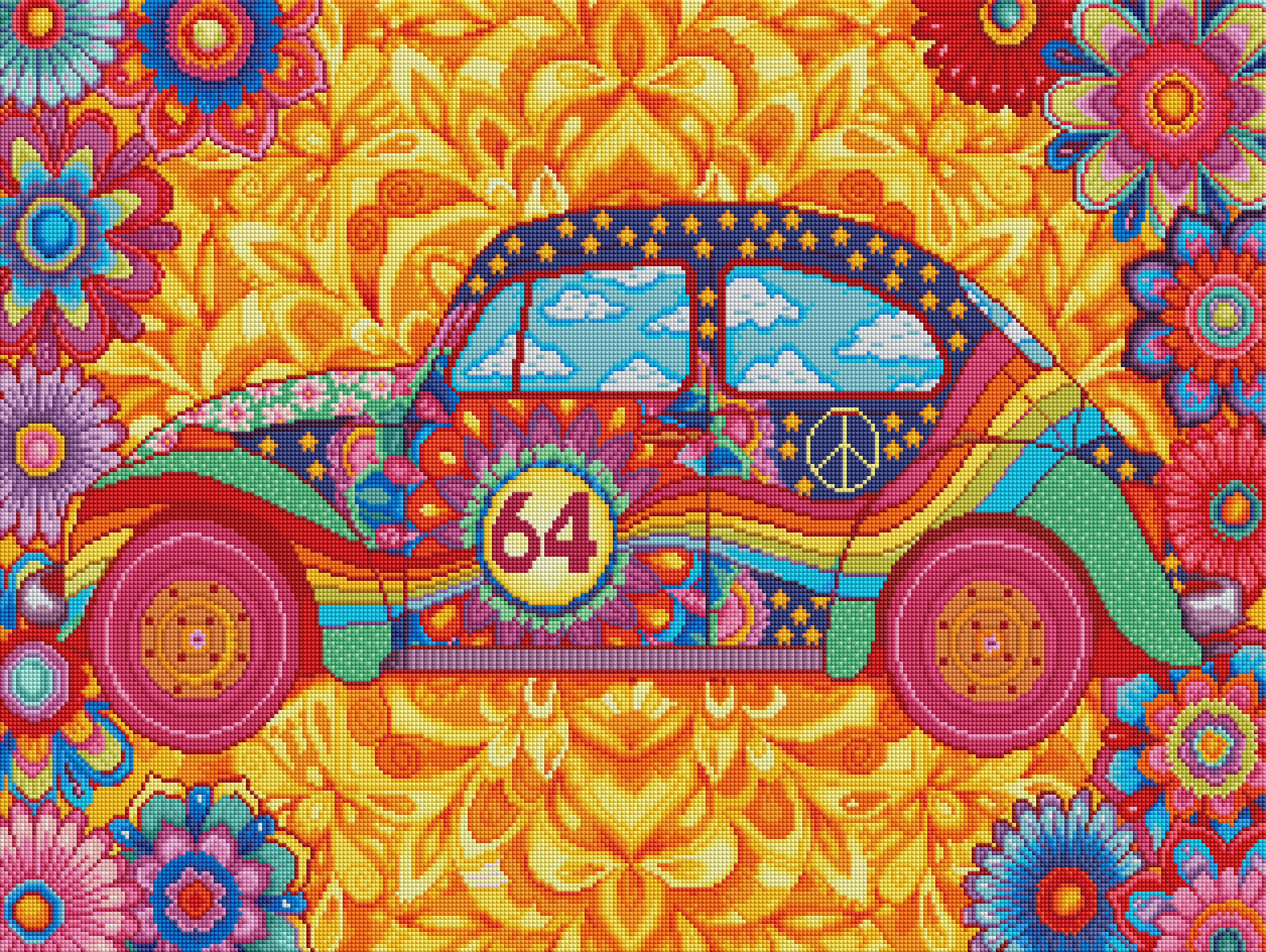 Happy Hippiewagon - Stylish and Comfortable Bohemian Wagon for Outdoor Adventures, Camping, and Road Trips | Perfect for Festivals, Beach Days, and Glamping Getaways