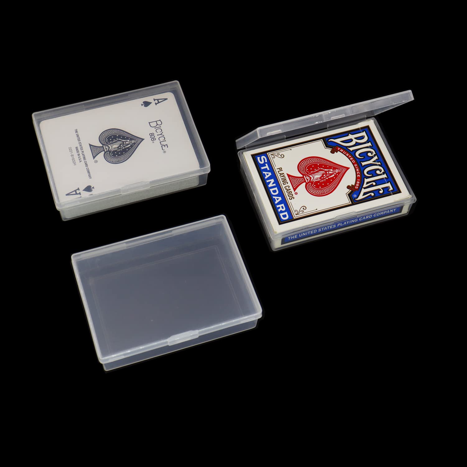 24PCS Plastic Playing Card Storage Case - Empty Deck Box Holder for Poker Cards (3.6x2.6x0.8 Inch) - Perfect for Card Games, Magic Tricks & Collectible Card Organization (No Cards Included)