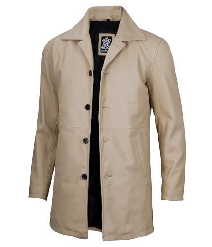 Super - Beige Leather Coat
