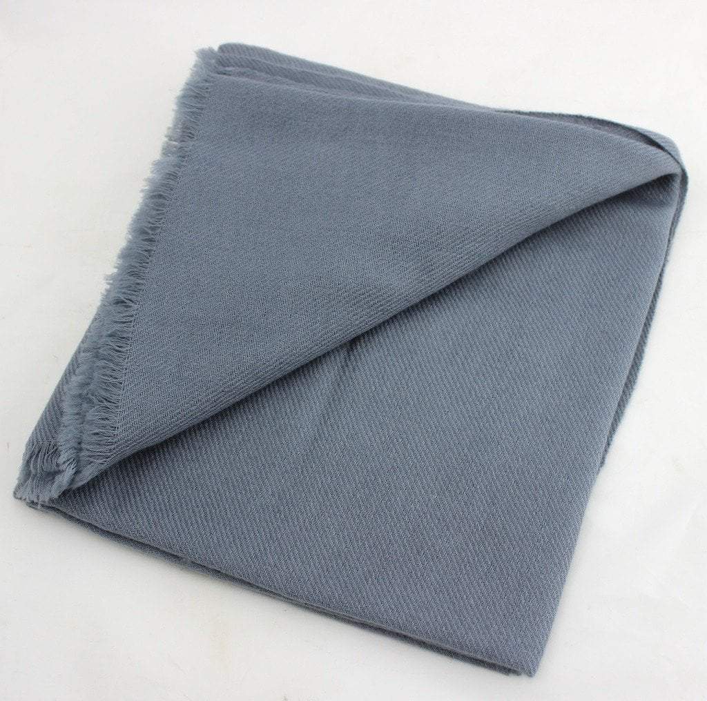 100% Pure Pashmina Shawl - Soft Cashmere Wrap Scarf in Light Grey for Women, Perfect for Winter, Weddings & Special Occasions