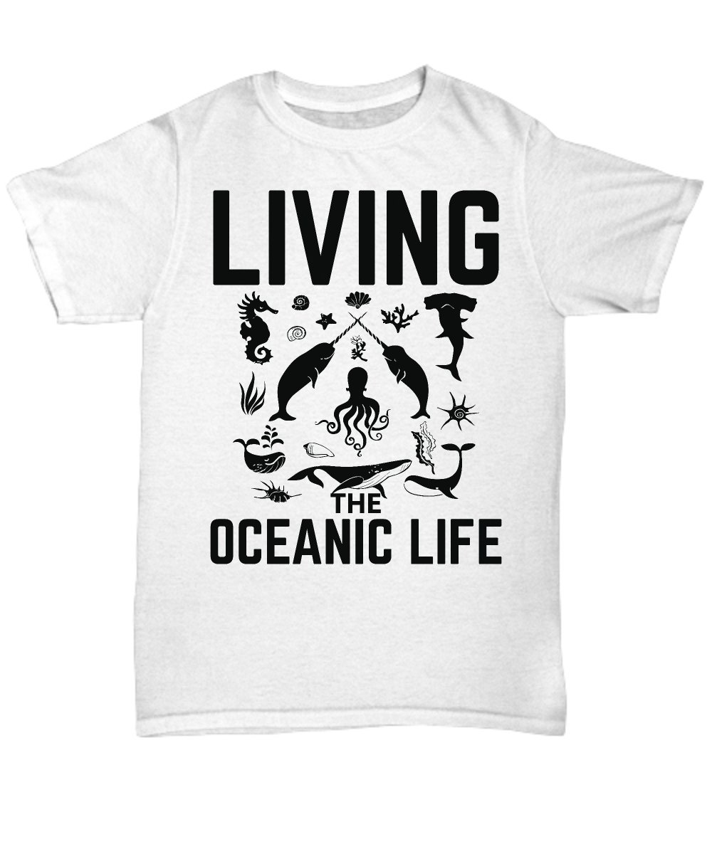 mmandiDESIGNS Oceanic Graphic T-Shirt - Stylish White Tee with Cool Print | Perfect for Beach Outings, Summer Vacations & Casual Wear