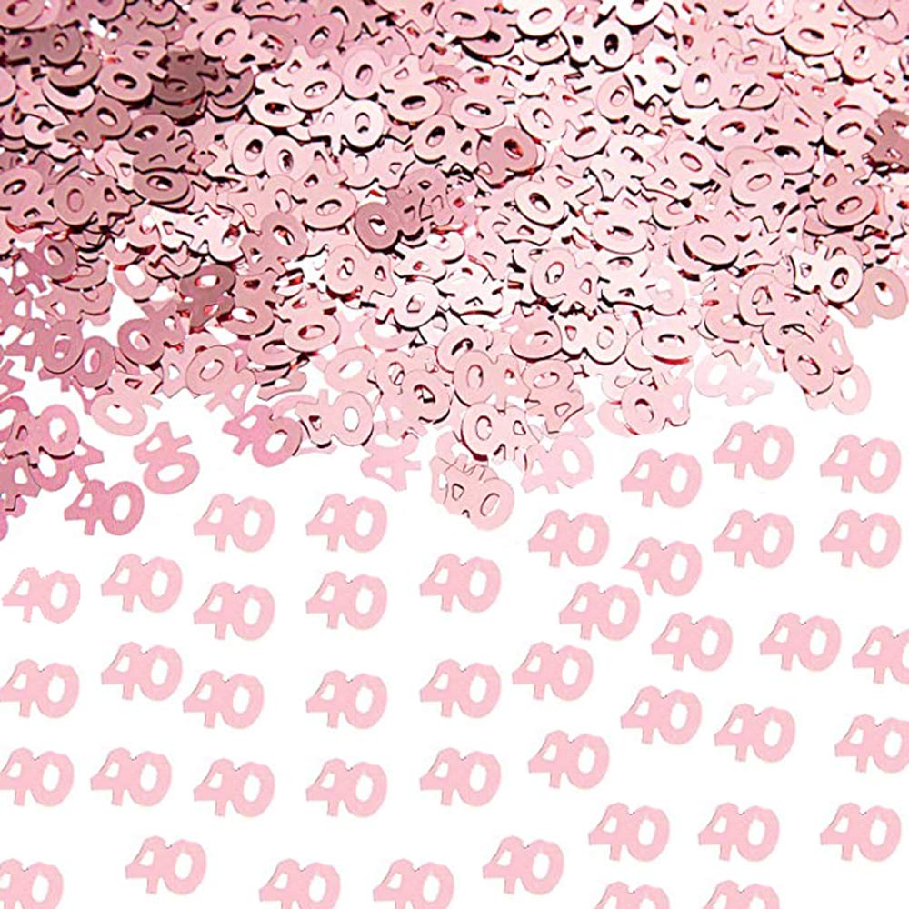 Hrovsur 40 Rose Gold Confetti for Birthday Party Decorations - Anniversary, Wedding, Baby Shower Table Scatter - Premium Metallic Confetti for Party Supplies, Events & Celebrations (Rose Gold, 40ct) - Perfect for Tables, Photo Backdrops & Gift Wrapping