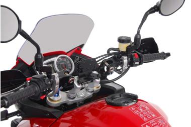 MOTECH Vibration Damped GPS Mount - Universal Motorcycle GPS Holder for Adventure & Street Bikes - Perfect for Long Rides & Off-Road Navigation