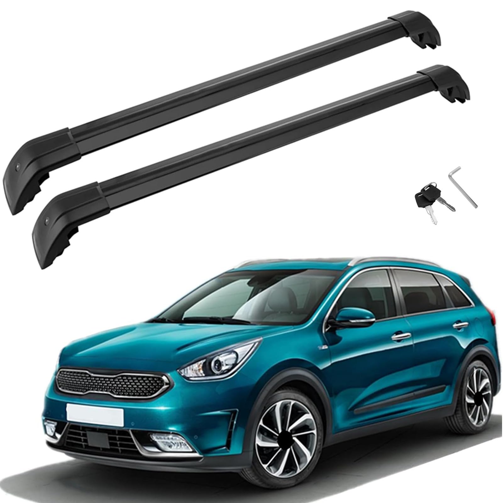 Premium Roof Rack Cross Bars for KIA NIRO (2017-2022 Models) - Heavy Duty Cargo Carrier for Luggage, Bags & Outdoor Gear - Perfect for Road Trips, Camping & Adventure Travel