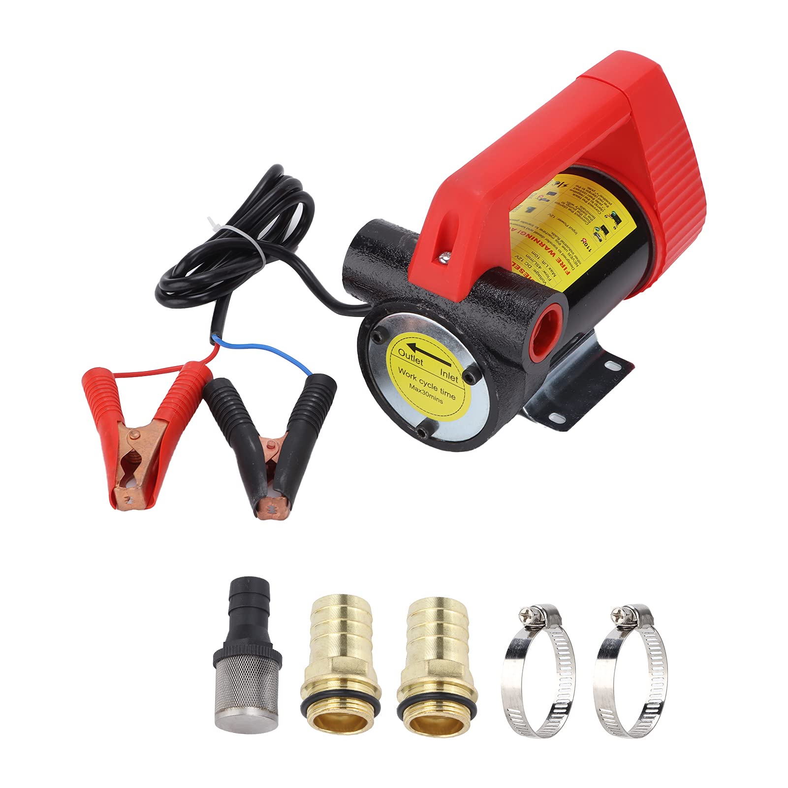 12V DC Electric Fuel Transfer Pump - Heavy Duty Portable Diesel Pump for Boats, Cars & Trucks | Ideal for Marine, RV & Automotive Fuel Transfer