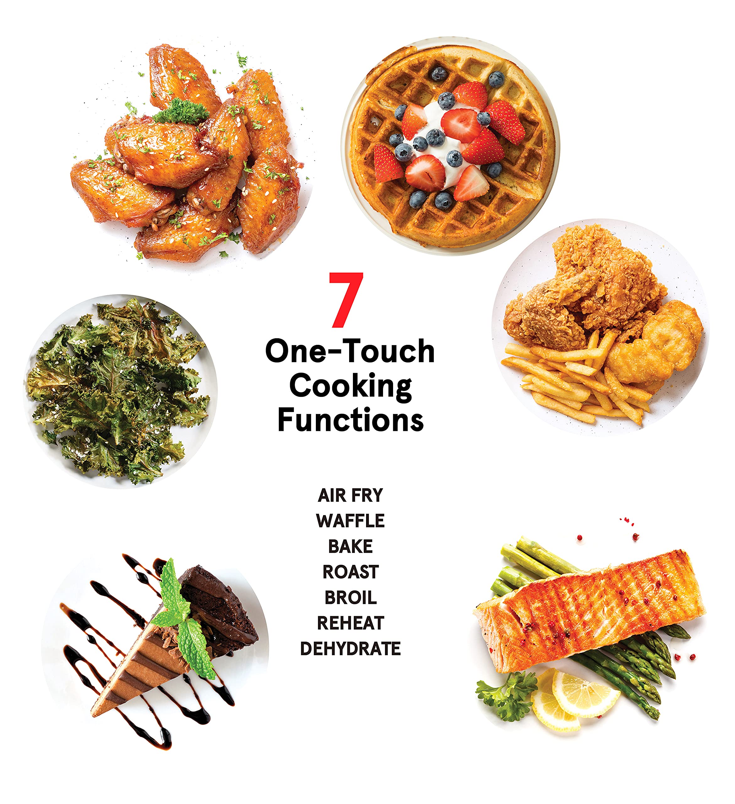 Gourmia GAFW598 2-in-1 Digital Air Fryer and Waffle Maker - 5 Quart Capacity for Healthy Cooking | Perfect for Family Meals, Quick Snacks & Breakfast Waffles
