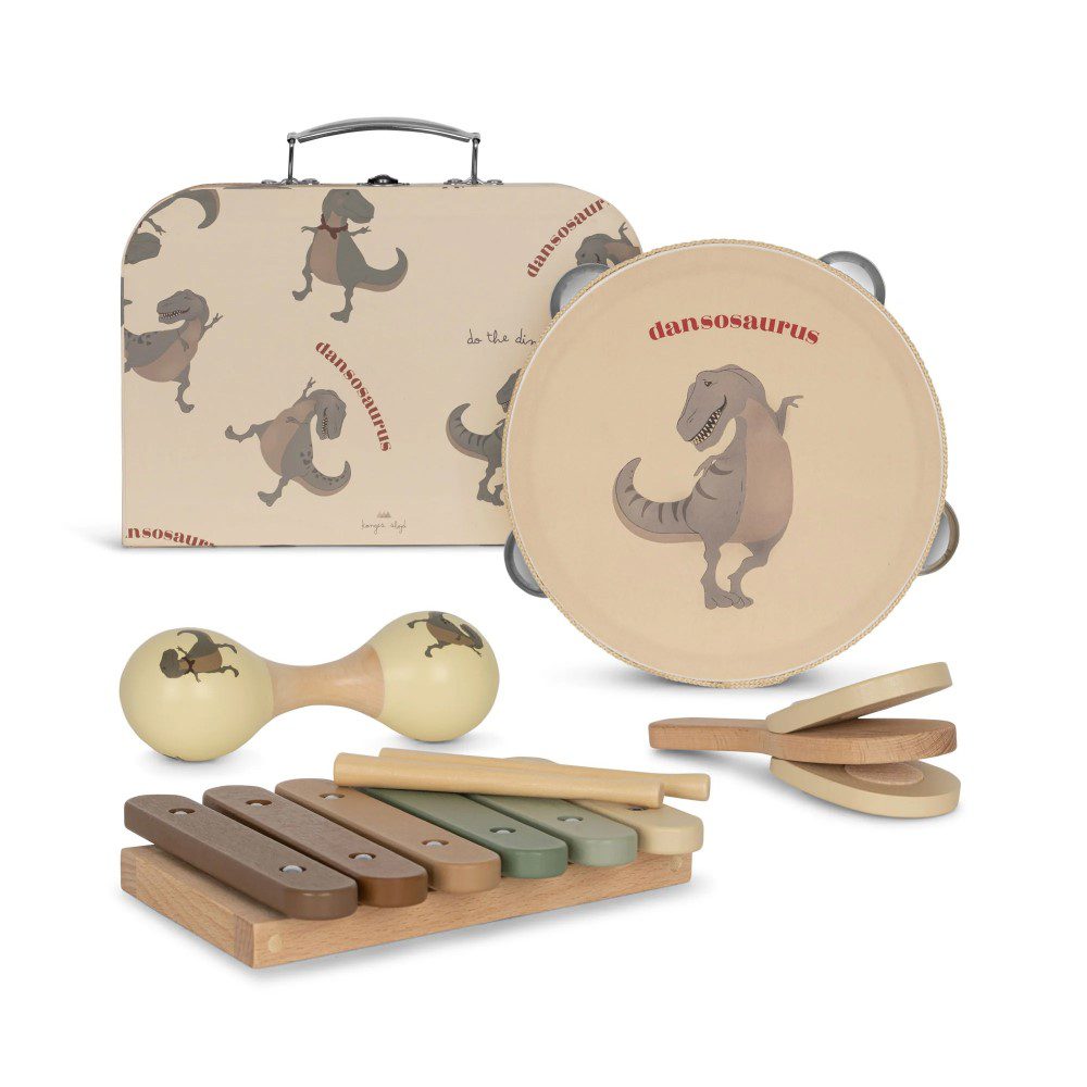 KONGES SLØJD Wooden Music Set Toy - Educational Musical Instruments for Toddlers & Kids | Perfect for Early Learning, Sensory Play & Creative Development