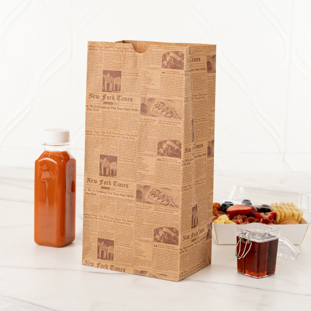 Eco-Friendly Kraft Paper Bags 8 lb, 6 x 4 x 11.75 Inches - Pack of 100 | Perfect for Retail Shopping, Gift Packaging & Party Favors