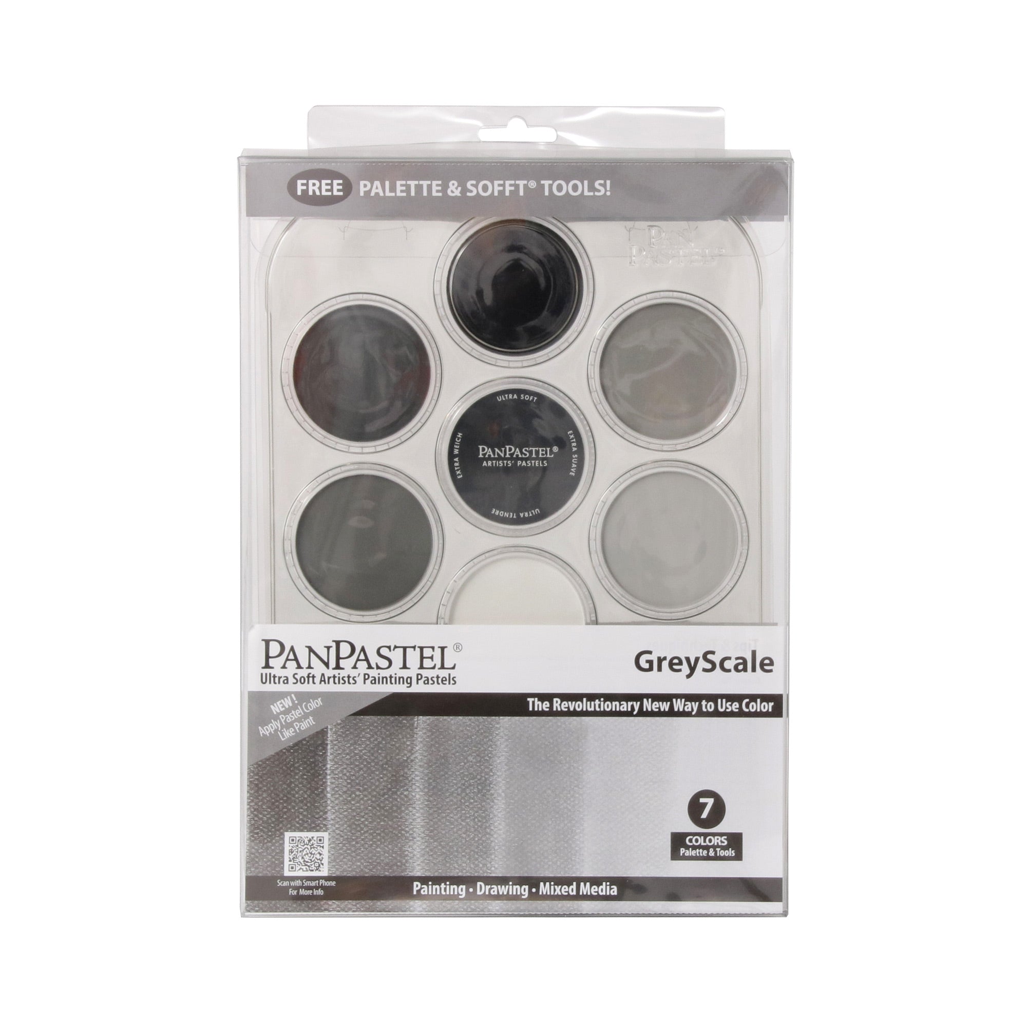 7 Color PanPastel Artist Kit - Professional Greyscale Set for Drawing, Sketching & Blending | Perfect for Artists, Illustrators & Designers