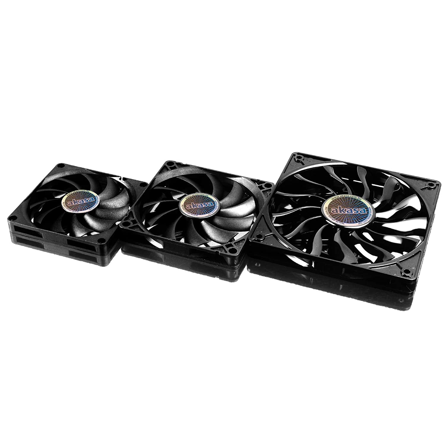 Akasa Slimfan 120mm PWM PC Case Fan - Ultra Thin 15mm, 4-Pin Cooling Fan for HTPC, Slim Systems & Small Form Factor PCs - Quiet High Airflow Black Fan (AK-FN078) - Perfect for Home Theater PCs, Gaming Rigs & Compact Workstations