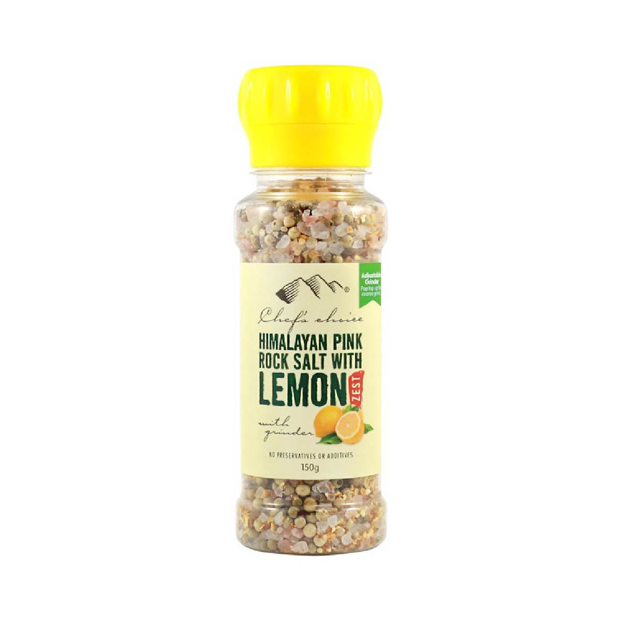 Organic Pink Himalayan Rock Salt with Lemon - Natural Seasoning for Cooking, Grilling & Margaritas - Gourmet Flavor Enhancer for Meats, Salads & Cocktails