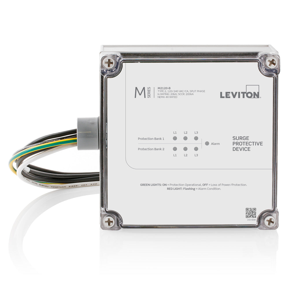 Type 2 Surge Protective Panel SPD - 50kA Surge Protector, Gray, M3480 DB - Whole House Electrical Protection for Appliances & Electronics