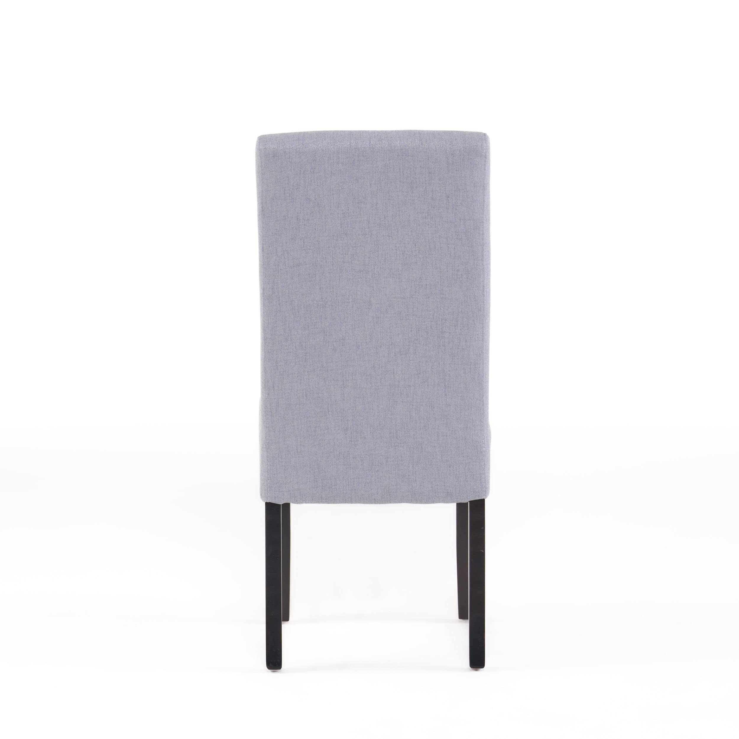 Christopher Knight Home Pertica Fabric Dining Chair Set of 2 - Light Grey Wooden Dining Chairs for Kitchen, Dining Room & Breakfast Nook - Comfortable Upholstered Seating for Home & Restaurant Use