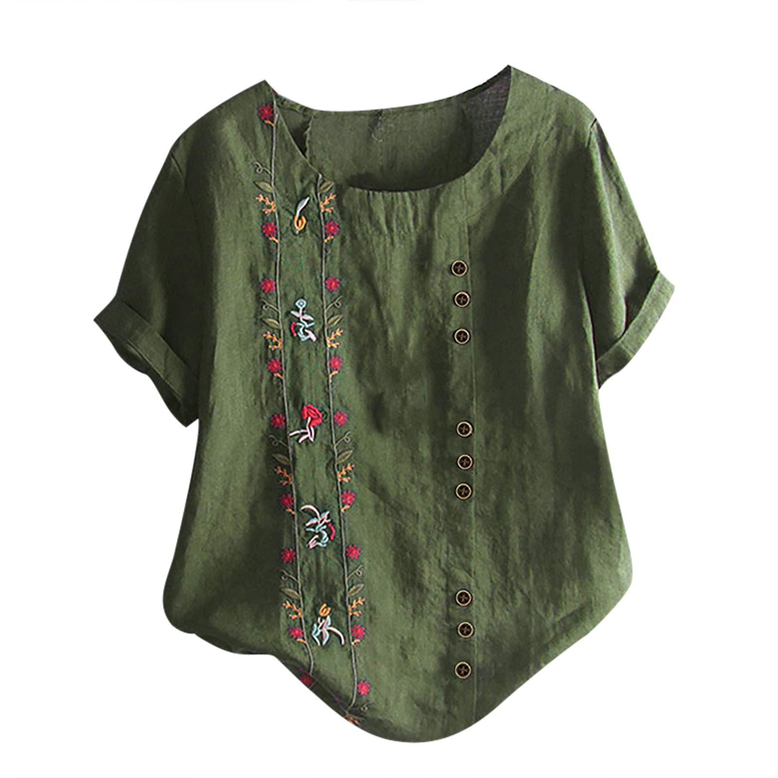 Stylish Women's Cotton & Linen Casual Shirts - Floral Printed Loose Fit Lavender Tops for Everyday Wear | Perfect for Office, Outings & Summer Outfits