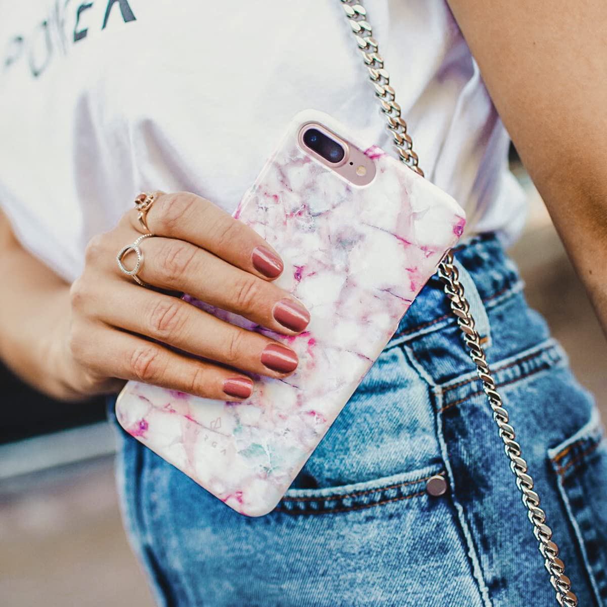 BURGA iPhone 14 Pro Max Case - Trendy Aesthetic Hard Shell Protective Cover with Cute Patterns for Women & Men | Perfect for Everyday Use, Travel & Style Protection