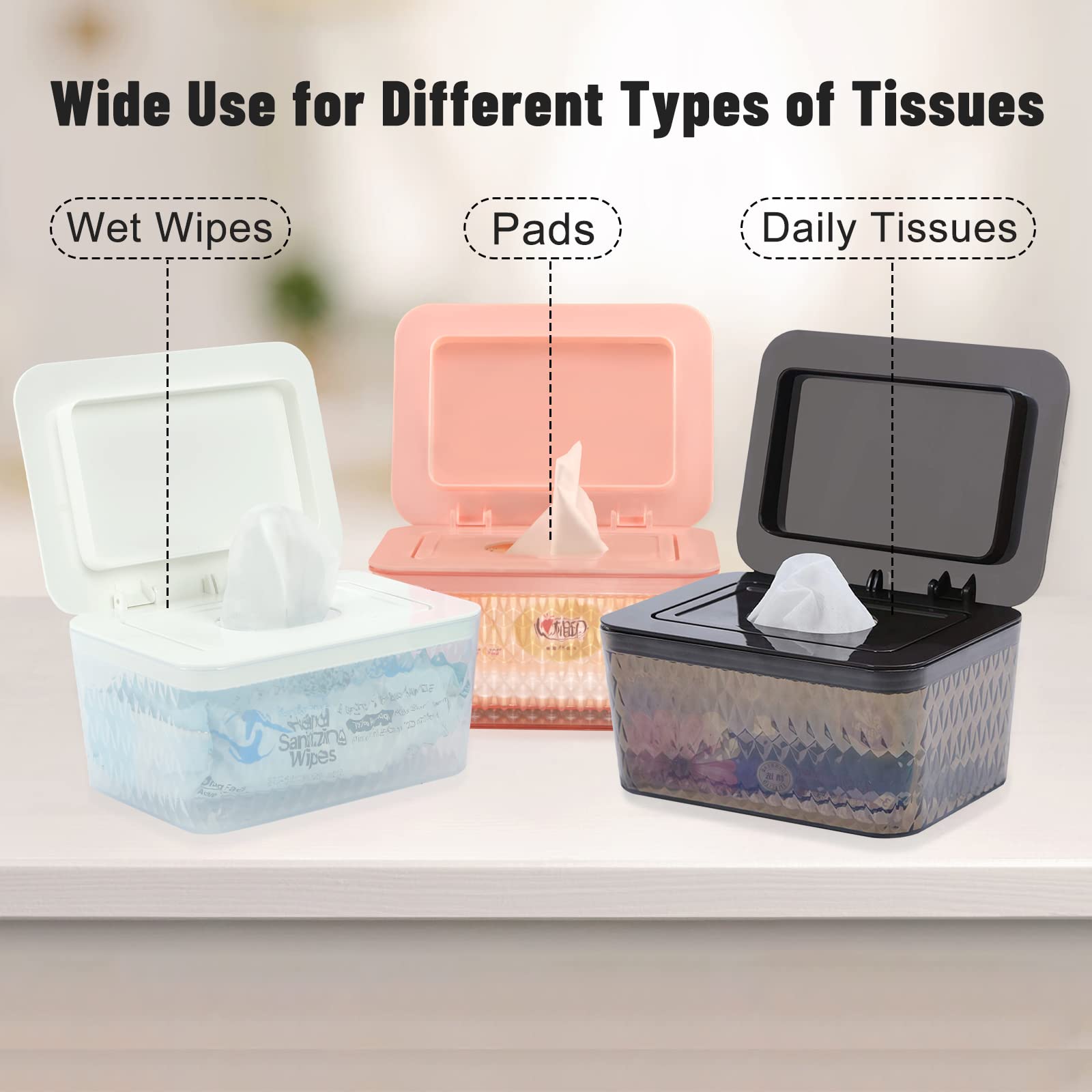 Seal-Designed Wipe Dispenser Holder - Dust-Proof & Non-Slip Bathroom Wipes Case (6.7