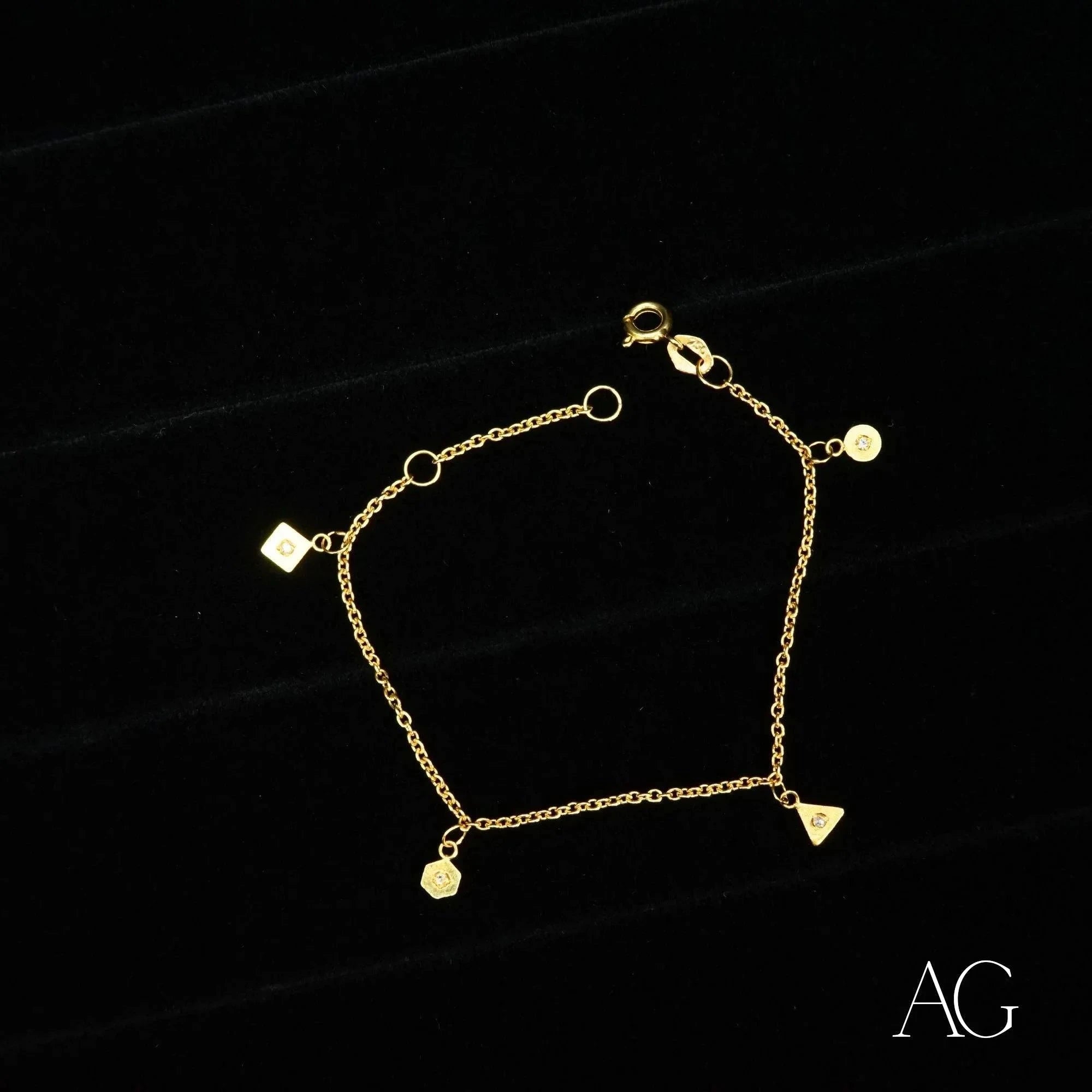 18K Gold CZ Bracelet for Kids - Elegant & Durable Jewelry for Girls, Birthday Gifts, Special Occasions | Perfect for Parties, School Events & Everyday Wear
