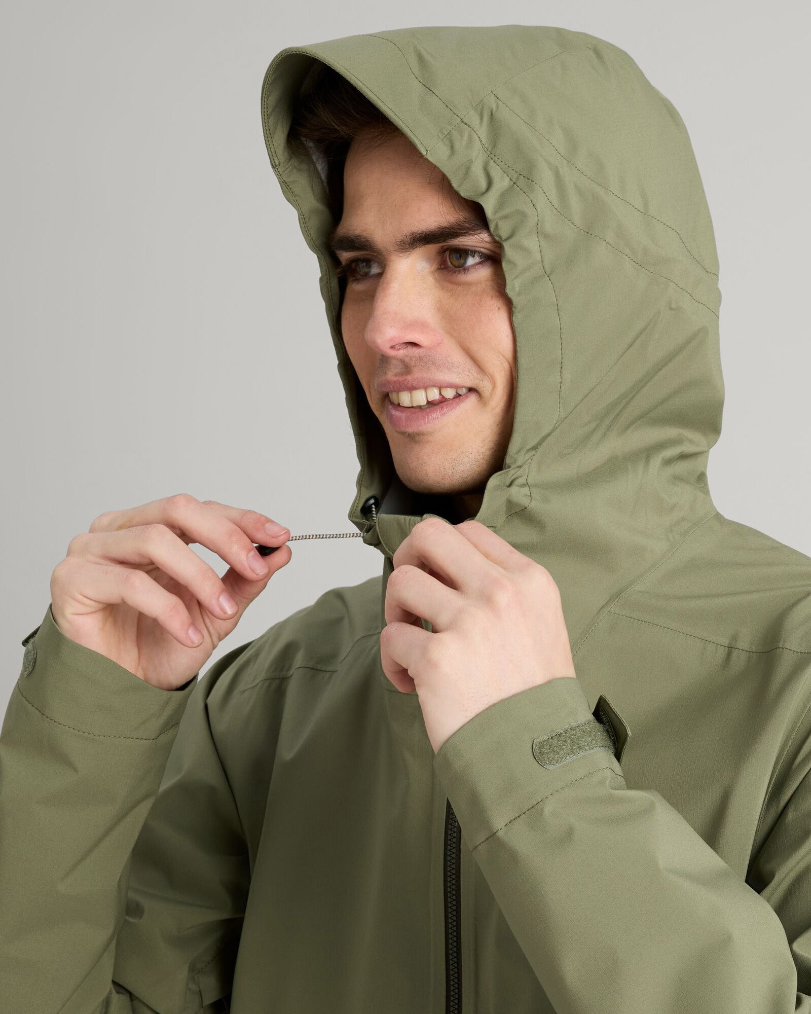 Men's Waterproof Hiking Rain Jacket - Lightweight Stretch 2.5 Layer Shell for Outdoor Adventures (Beech Color) - Perfect for Camping, Backpacking & Mountain Trekking