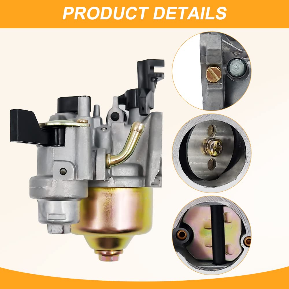 Honda GX120 GX140 GX160 GX200 Carburetor Replacement Kit with Air Filter, Ignition Coil & Spark Plug - Compatible with 5.5HP 6.5HP Engines (Fits 16100-ZE1-825 16100-ZH8-W61) - Perfect for Small Engine Repair, Lawn Mower & Power Equipment Maintenance