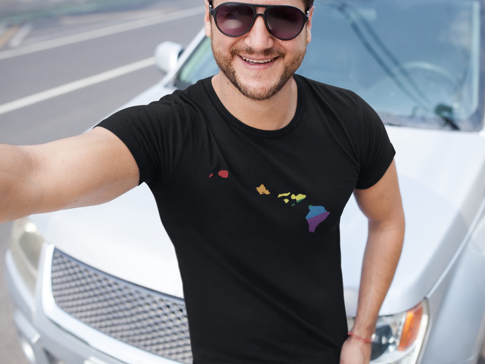 LGBTQ+ Rainbow Pride T-Shirt for Adults - Hawaii Gay Pride Shirt for Men & Women - Perfect for Pride Parades, Festivals & LGBTQ+ Events