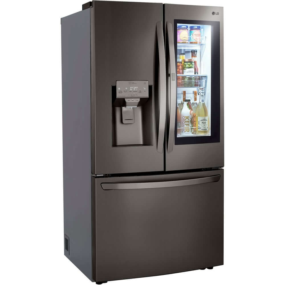 LG 4-Piece Black Stainless Steel Kitchen Appliance Suite - Smart Range, French Door Refrigerator, Over-the-Range Microwave & Dishwasher (4KAP LRLRLDLM6D) | Complete Kitchen Upgrade for Modern Homes