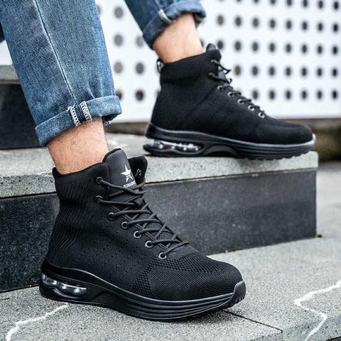 **Steel Toe Work Boots for Men & Women - Lightweight, Comfortable & Non-Slip Safety Shoes - OSHA Compliant for Construction, Warehouse & Outdoor Work**