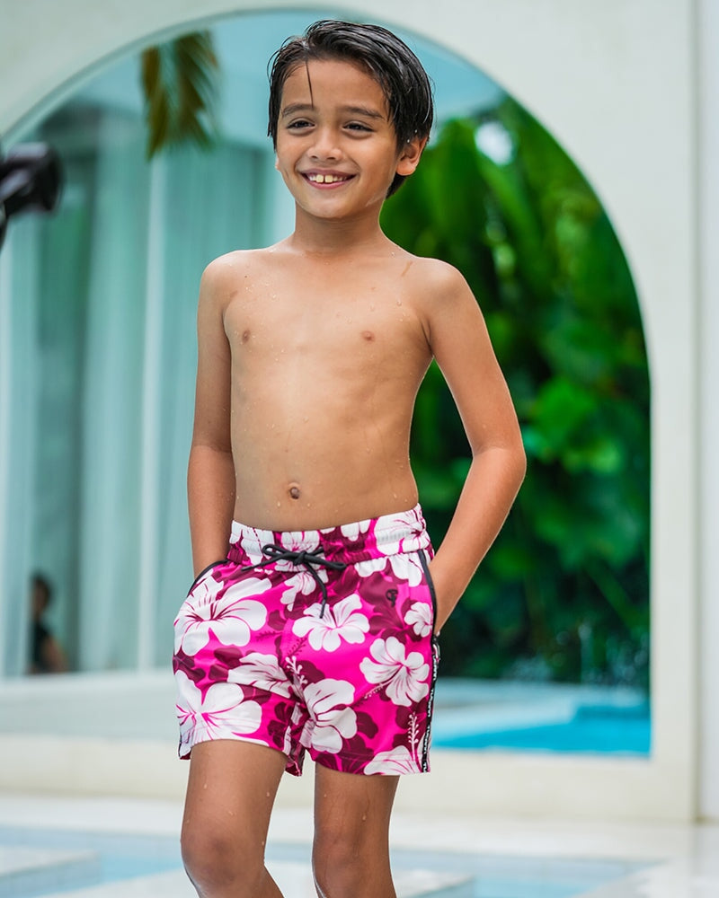 Boys & Girls Hawaiian Kuhulu Shorts - Comfortable Kids' Summer Shorts for Beach, Pool & Outdoor Play