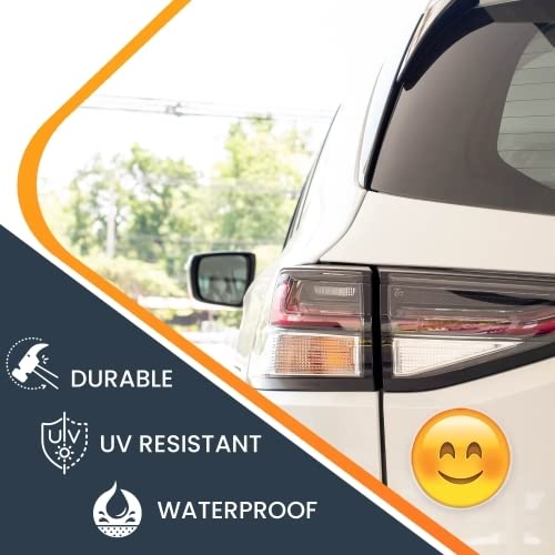 5 Inch Smiley Face Emoticon Magnet Decal - Happy Smile Cute Self-Expression Decorative Fridge Magnet for Car, Truck, Whiteboard & Any Magnetic Surface | USA Made | Perfect for Home, Office & School Decor