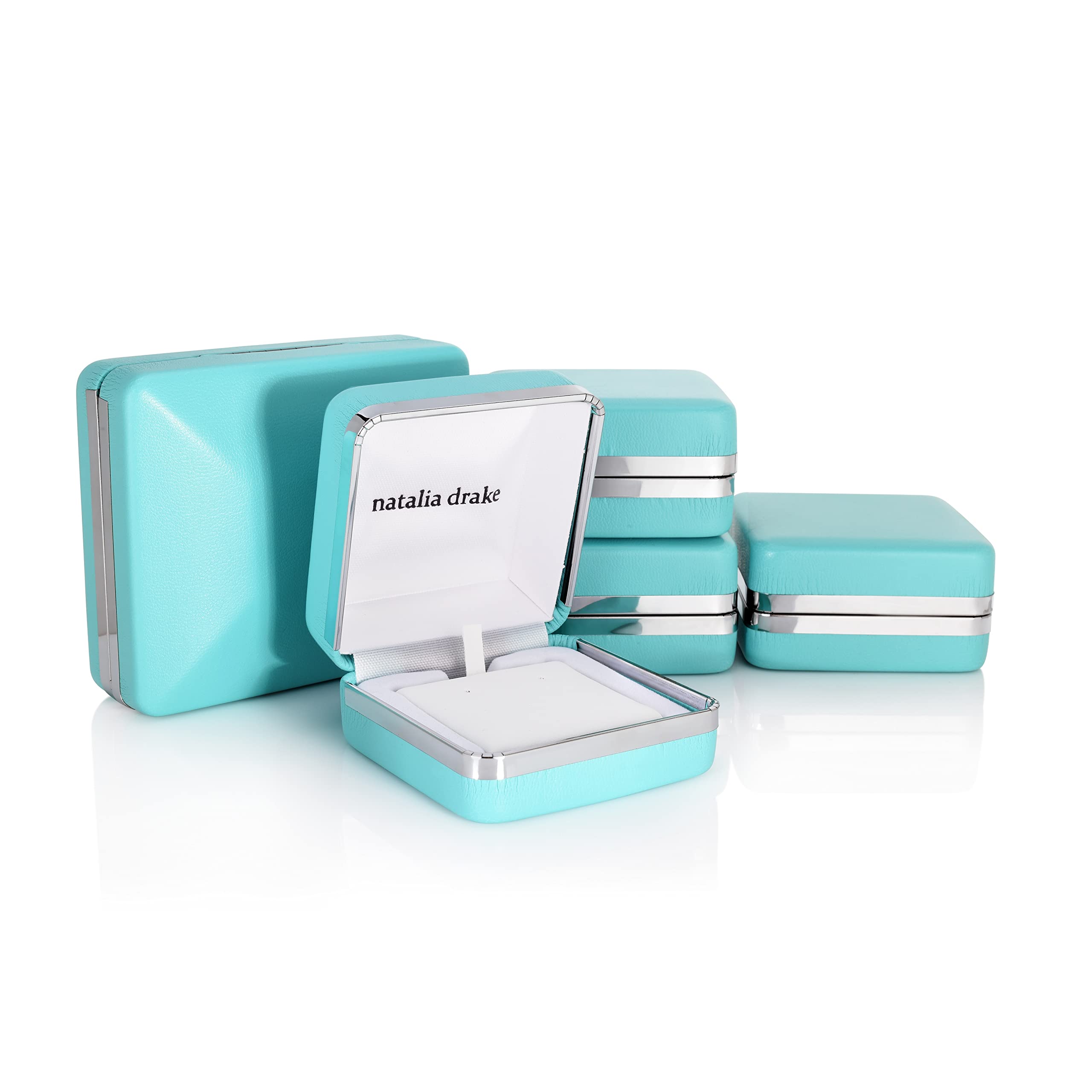 Natalia Drake 1/4 Carat Square Diamond Stud Earrings for Women - 925 Sterling Silver, H-I Color, I2-I3 Clarity - Perfect for Everyday Wear, Office & Special Occasions