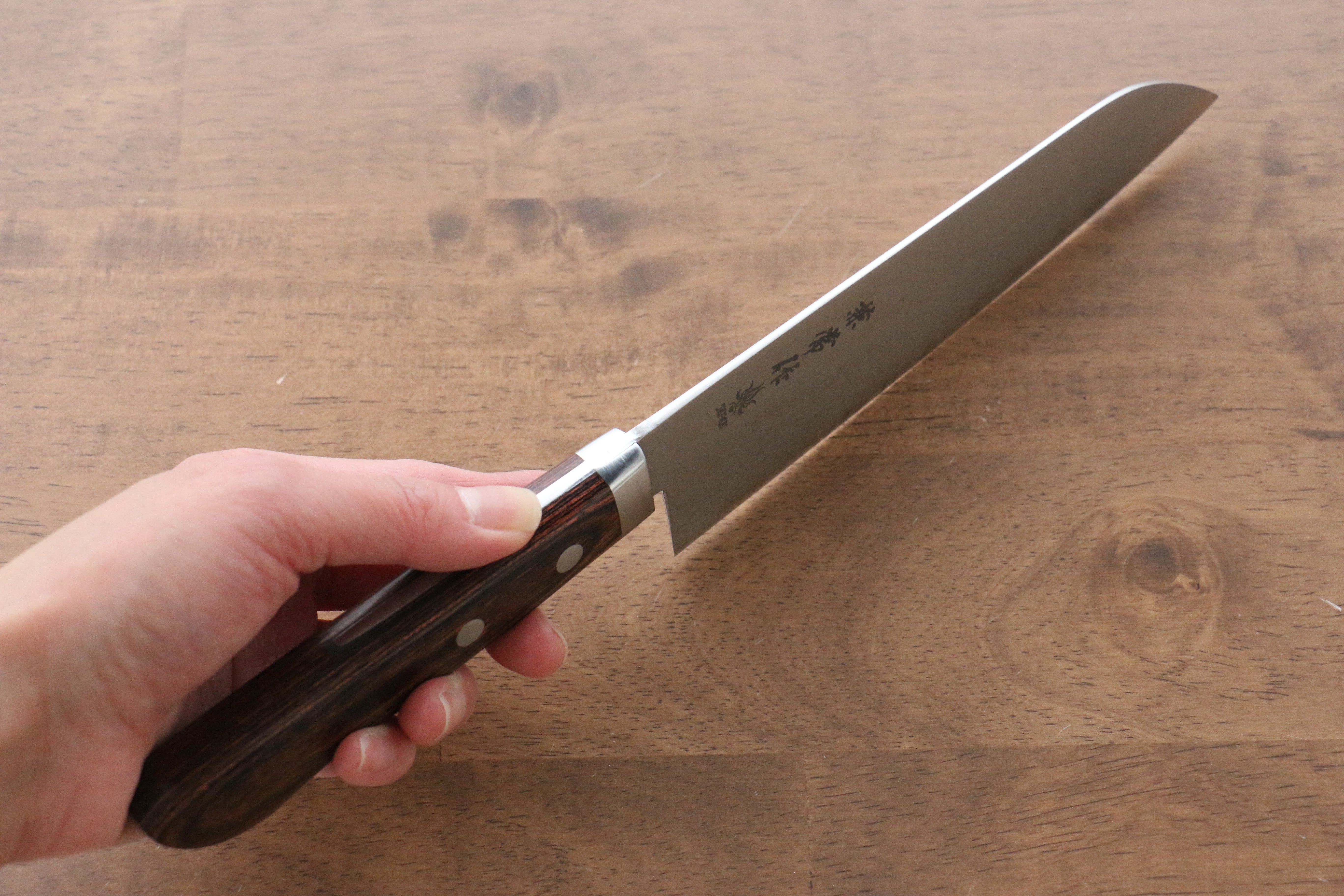 Premium Kanetsune VG1 17-Layer Damascus Steel Santoku Knife 165mm with Mahogany Handle - Perfect for Sushi, Vegetables & Meat Cutting - Professional Japanese Kitchen Knife for Chefs & Home Cooking