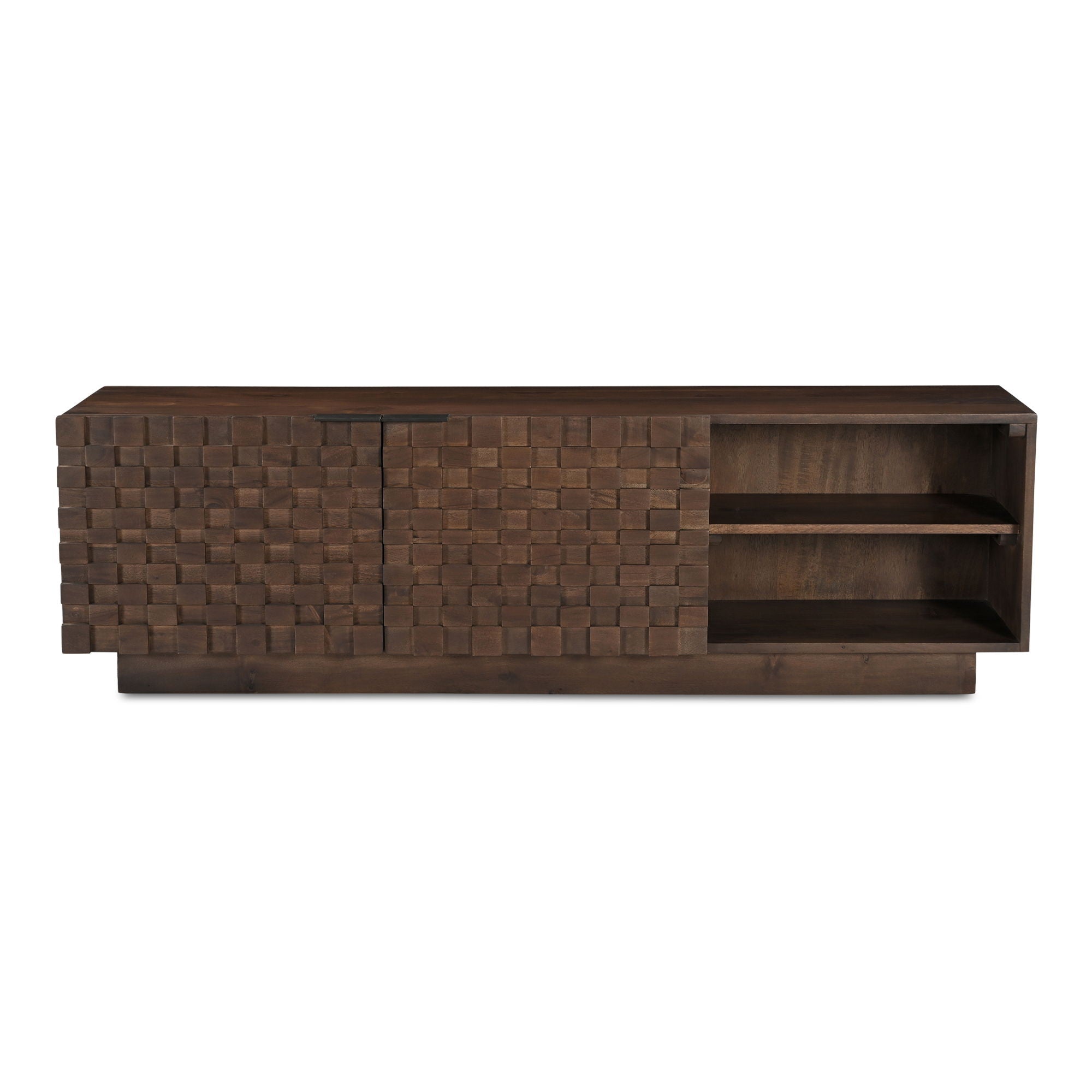 Easton Media Cabinet - Solid Wood TV Stand with Storage Shelves for Living Room, Bedroom & Home Office - Espresso Brown Finish